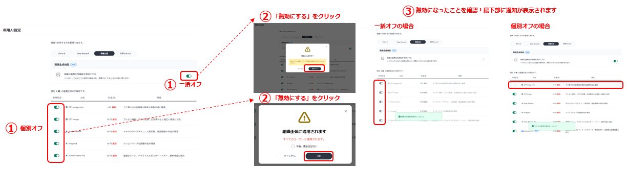 画像生成の制御設定の手順