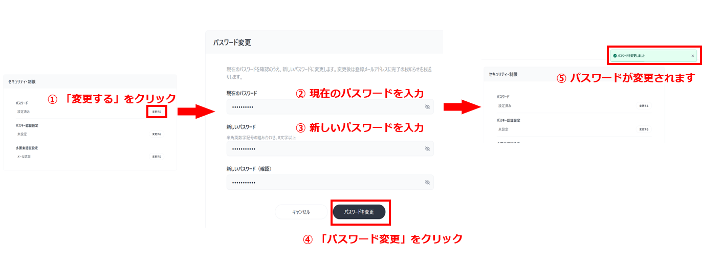 パスワード変更